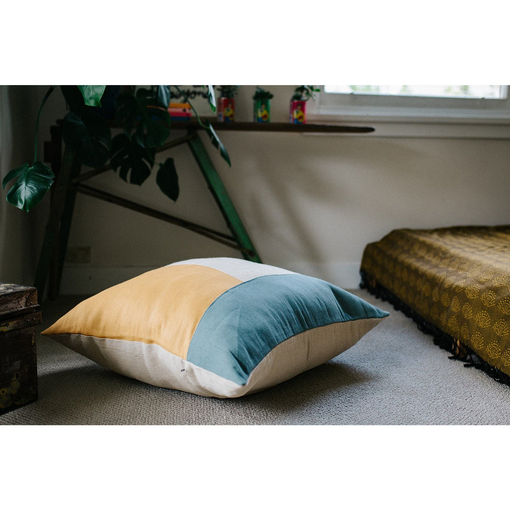 PLONK Floor Cushion Cover - Jute linen collection | Square floor cushion
