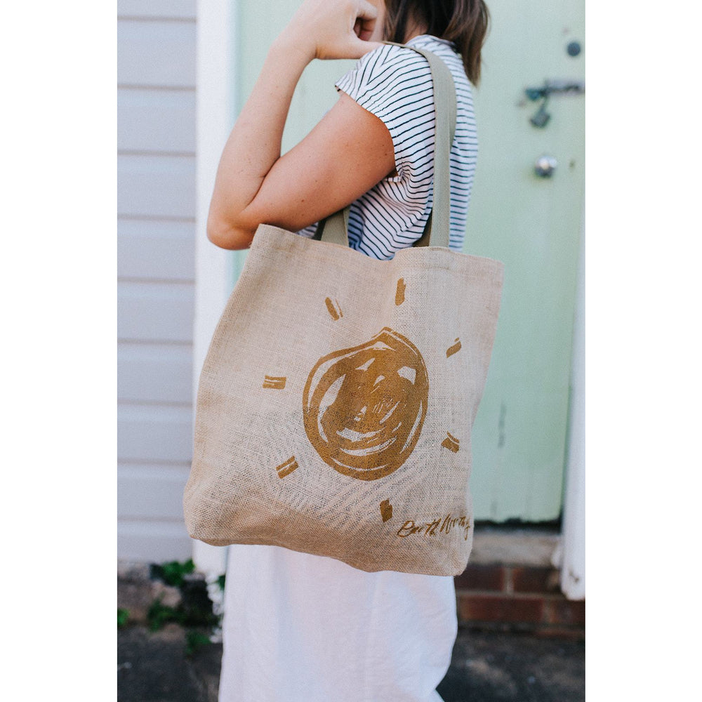 The Set - 5 Jute Grocery Bags | Foldable reusable grocery bags 