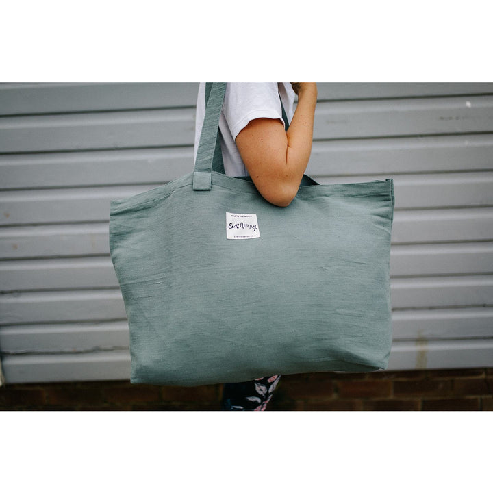 Jute canvas Hauler bag | Nappy bag | Beach bag | overnight bag 