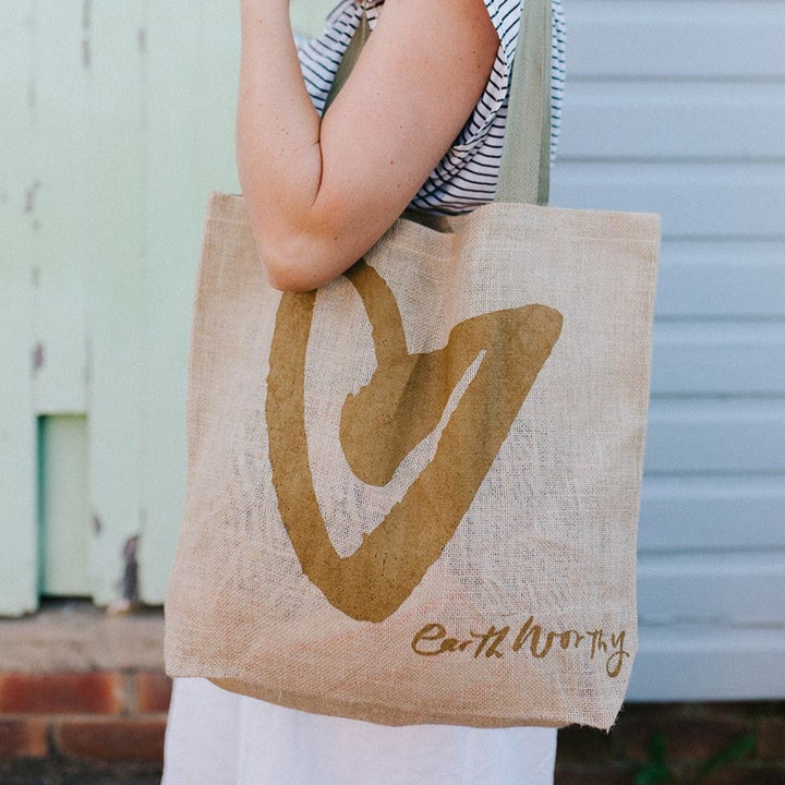Jute Grocery Bag - Love | Earth Worthy